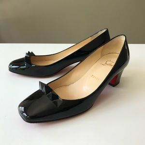 Mint Christian Louboutin  block heel pumps in size 37